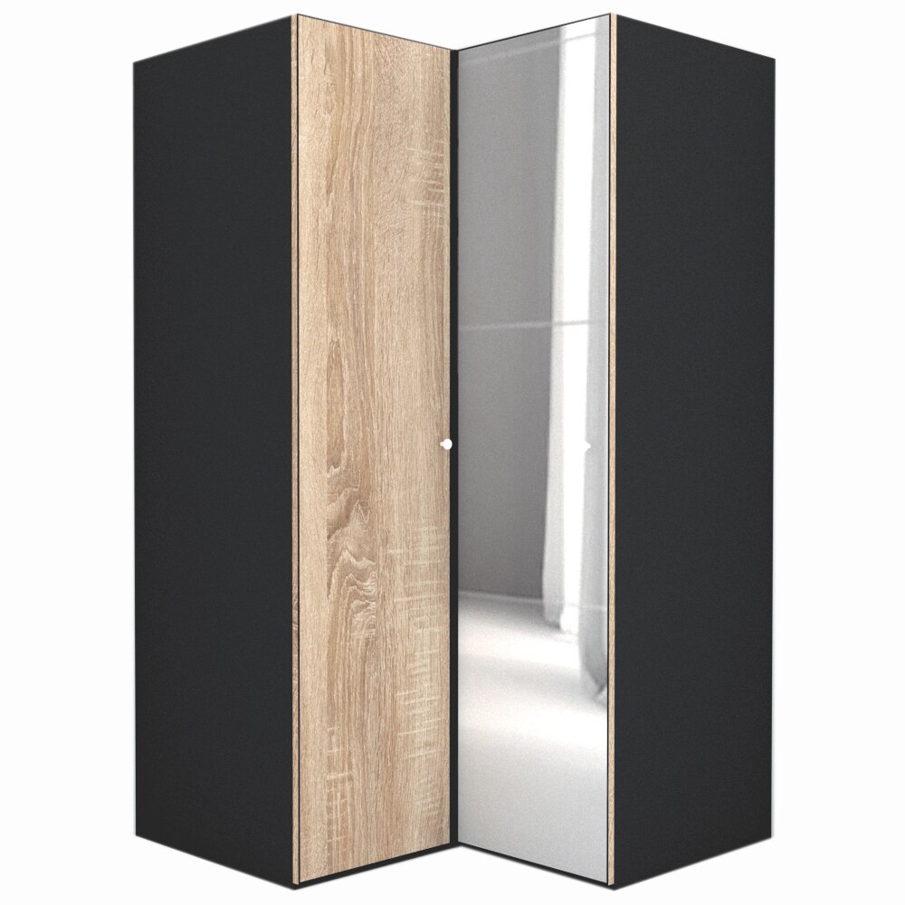 Dulap de Colt Genarom LEX Model B, Decor 3025 / Oglinda, 120-117 x 240 x 66 cm