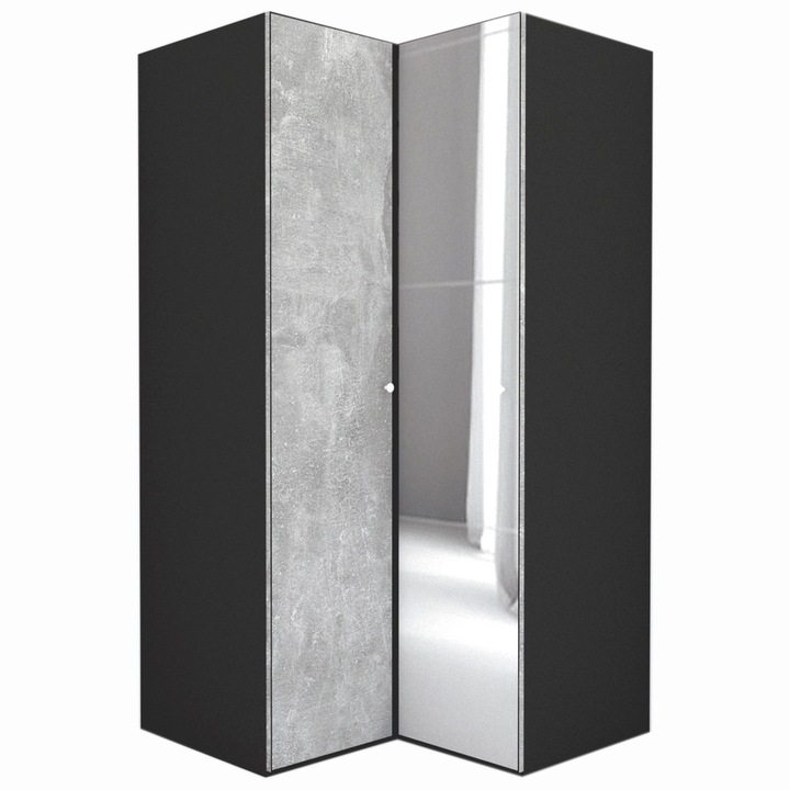 Dulap de Colt Genarom LEX Model B, Decor 4298 / Oglinda, 120-117 x 240 x 66 cm