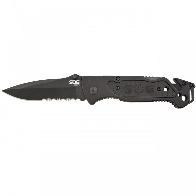 Briceag Escape Negru Zimtat - 20.83 cm