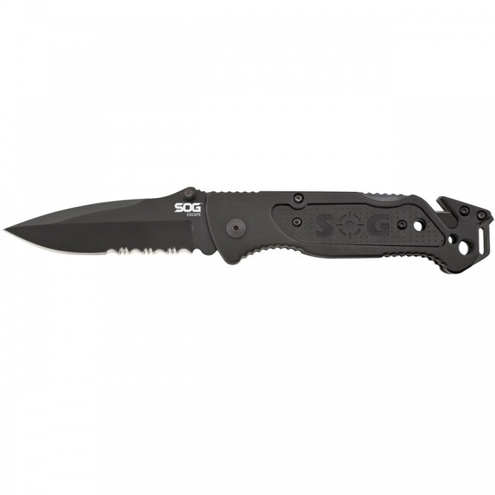 Briceag Escape Negru Zimtat - 20.83 cm