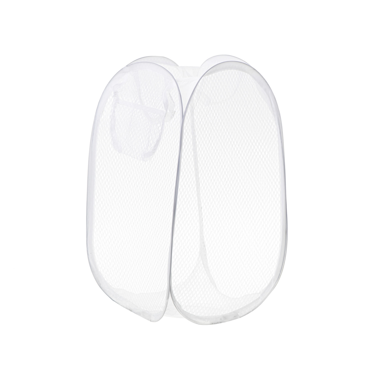 Cos pliabil pentru rufe/jucarii, Zola®, cu manere, alb, 27x27x45 cm