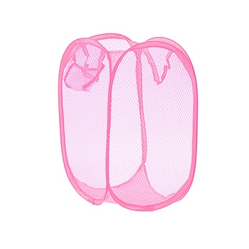 Cos pliabil pentru rufe/jucarii, Zola®, cu manere, roz, 27x27x45 cm Cos pliabil pentru rufe/jucarii, Zola®, cu manere, roz, 27x27x45 cm