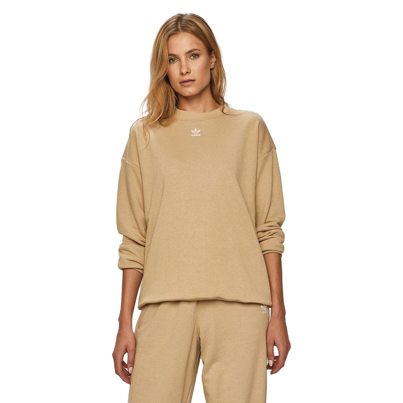 Bluza sport dama Adidas Trefoil Essentials Sweatshirt SKUGD4310, Bej