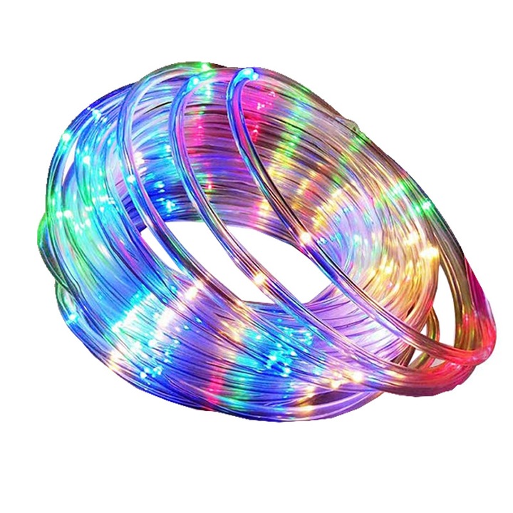 Instalatie Craciun, 100 LED, 8 jocuri lumini, 12 m, Multicolor