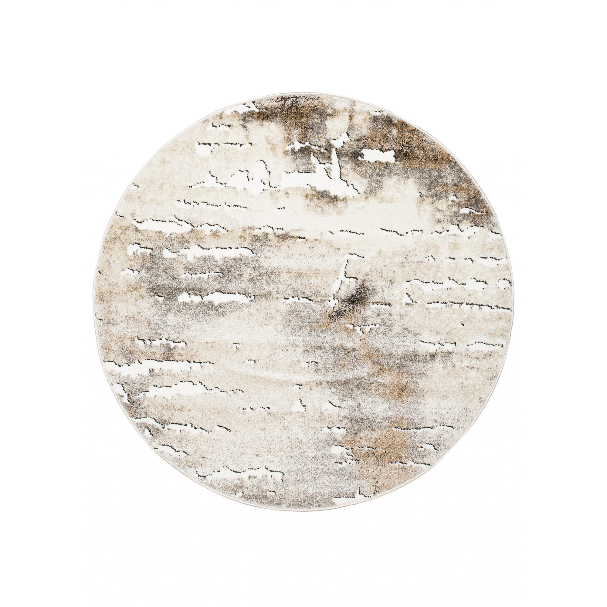 Covor Breeze Round Modern Cream Soft Color 31002/44945 Alb 100x100