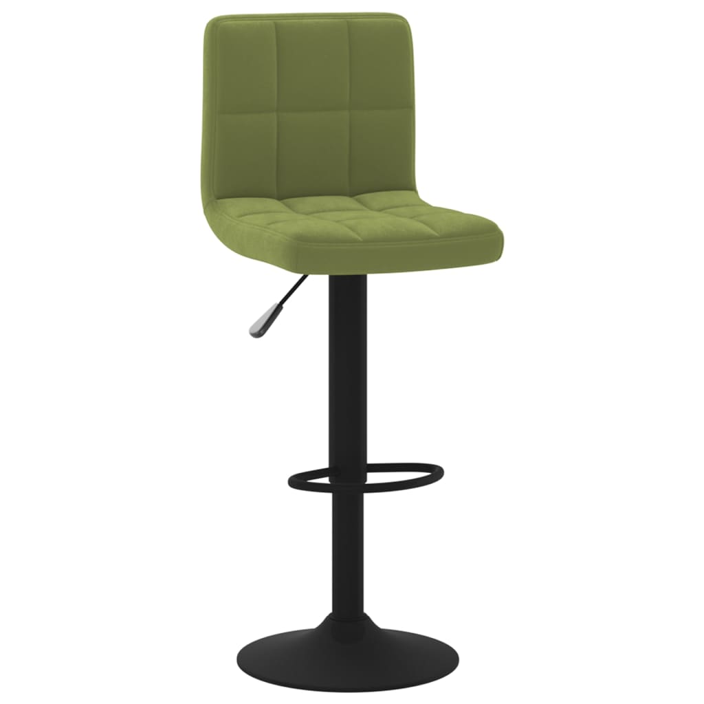 Scaun de bar, verde deschis, catifea 334296 40 x 47 x (90- 111)