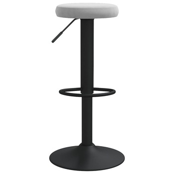 Scaun de bar, gri deschis, catifea 333132 31 x (58-78) cm Scaun de bar, gri deschis, catifea 333132 31 x (58-78) cm