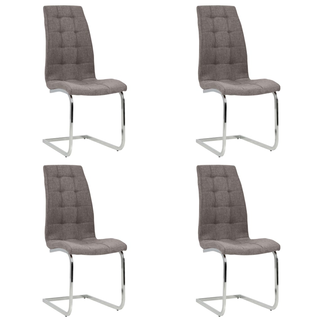 Set scaune de bucatarie consola, 4 buc gri taupe, material textil 3081749