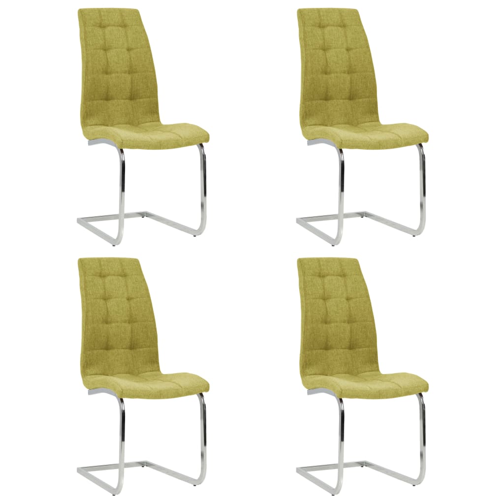 Set scaune de bucatarie tip consola, 4 buc verde, material textil 3081745