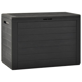 Lada depozitare pentru exterior vidaXL, Polipropilena, 78 x 44 x 55 cm, Antracit Lada depozitare pentru exterior vidaXL, Polipropilena, 78 x 44 x 55 cm, Antracit