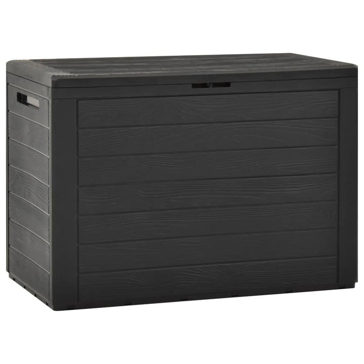 Lada depozitare pentru exterior vidaXL, Polipropilena, 78 x 44 x 55 cm, Antracit