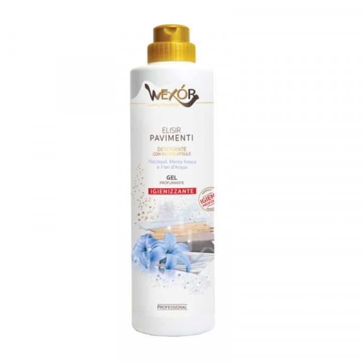 Gel Wexor pentru pardoseli igienizant puternic parfumat Patchouli Menta Fresca & Fiori d Acqua 750ml