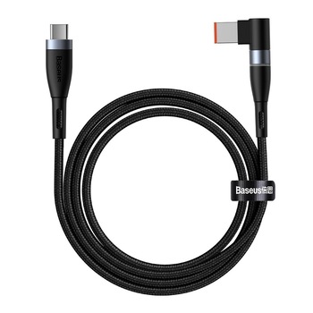 Cablu de incarcare, Baseus, Zinc Magnetic, CATXC-U01, USB-C la DC patrat, 100W, PD, Lungime 200 cm, Negru, Tip snur acoperir cu nailon Cablu de incarcare, Baseus, Zinc Magnetic, CATXC-U01, USB-C la DC patrat, 100W, PD, Lungime 200 cm, Negru, Tip snur acoperir cu nailon