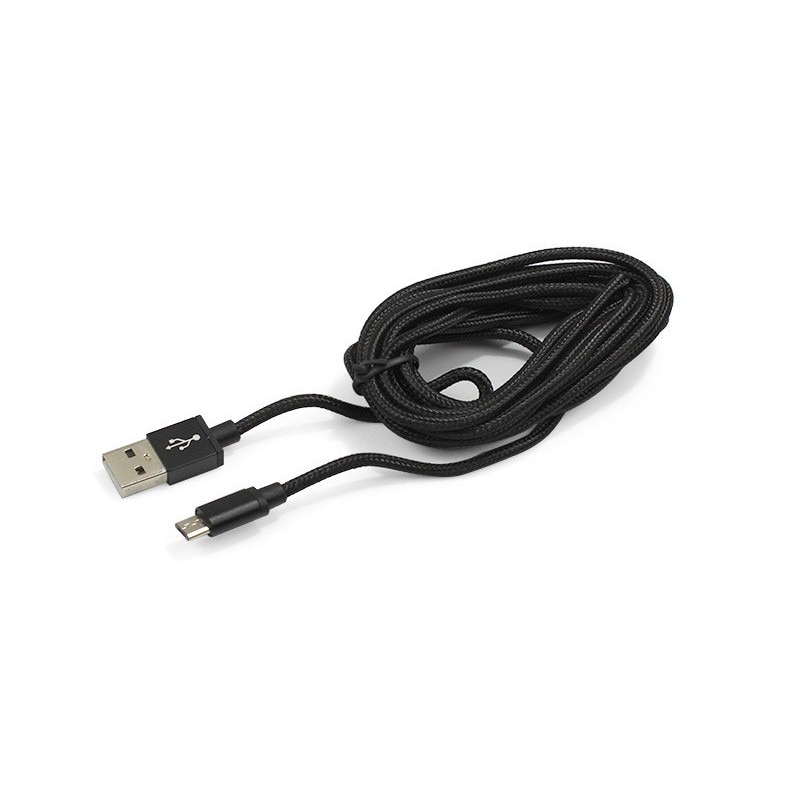 Cablu de incarcare si transfer date USB la Micro USB, lungime 3M, ranforsat, Negru, ATX-BBL3530