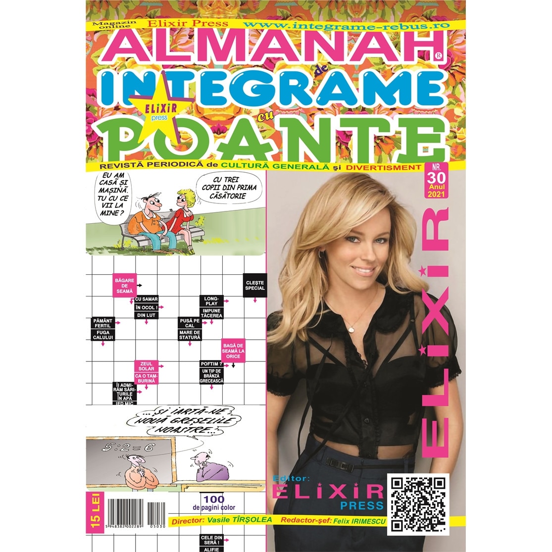 Almanah de integrame cu Poante nr. 30, 100 pagini