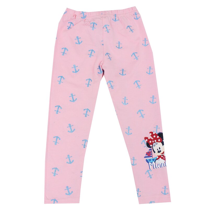 Colanti Minnie, 95% bumbac, roz deschis cu ancore