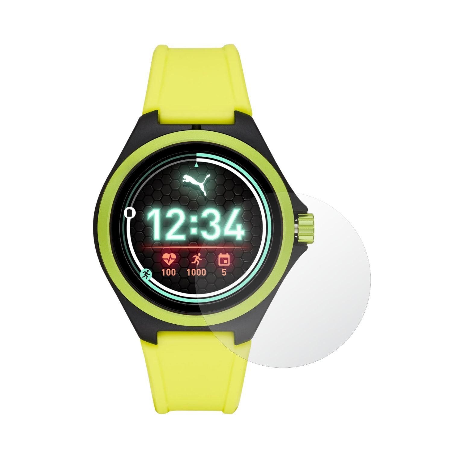 Set 2X Folie Protectie Ecran pentru PUMA Smartwatch , Invisible Skinz UHD AutoRegeneranta, Siliconica Ultra-Clear cu Acoperire Totala, Adeziva si Flexibila