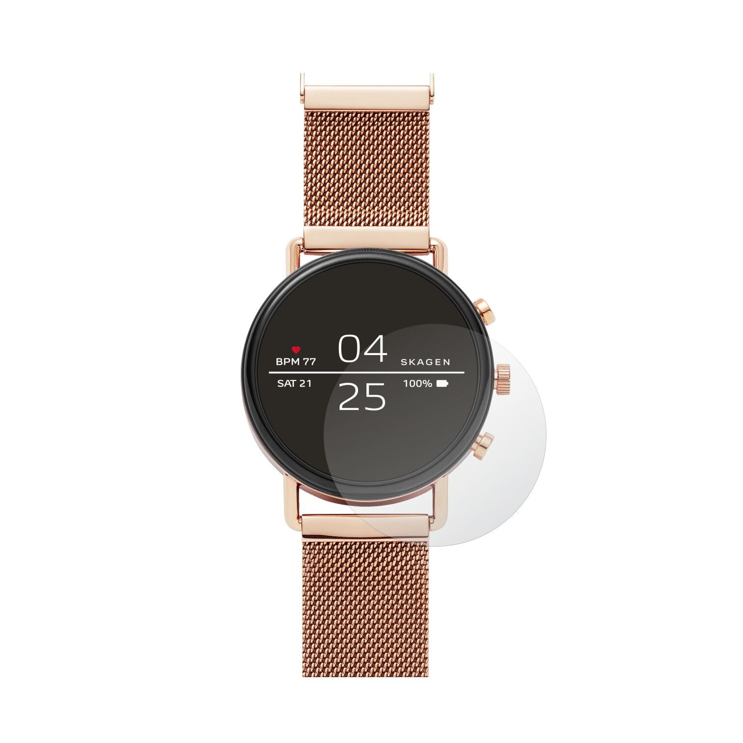 Set 2X Folie Protectie Ecran pentru Smartwatch Skagen Falster 2 , Invisible Skinz UHD AutoRegeneranta, Siliconica Adeziva si Flexibila