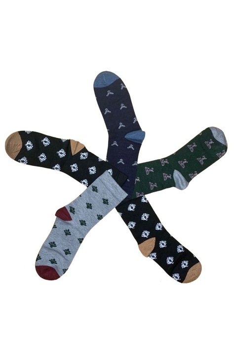 Set 5 perechi sosete barbati din angora AB, Dacali, marimea 40-44, multicolor