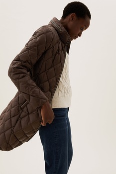 Marks & Spencer, Geaca cu gluga detasabila si puf, Maro Marks & Spencer, Geaca cu gluga detasabila si puf, Maro