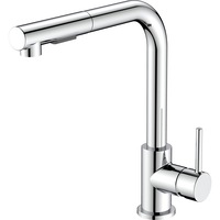 Baterie inalta de bucatarie IdroBric Phoenix, tip lebada, monocomanda, pipa extractibila 2 functii, perlator economie apa, cartus ceramic, Crom lucios