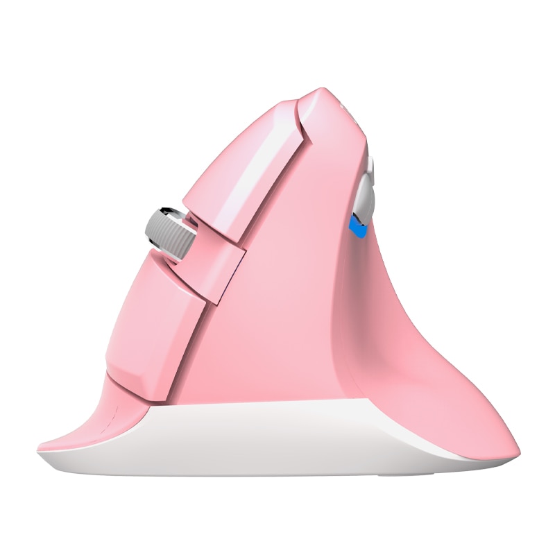 Mouse gaming ergonomic, DeLux, M618 MINI, 1600 DPI, RGB, Vertical, Roz