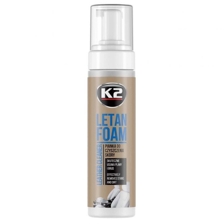 K2 Polonia LETAN K205 Bőrtisztító hab spray, 200 ml