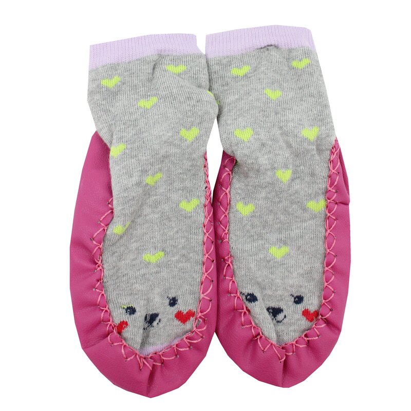 Mocasini, Catel, gri cu inimioare 24-25