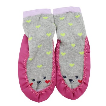 Mocasini, Catel, gri cu inimioare 24-25 Mocasini, Catel, gri cu inimioare 24-25