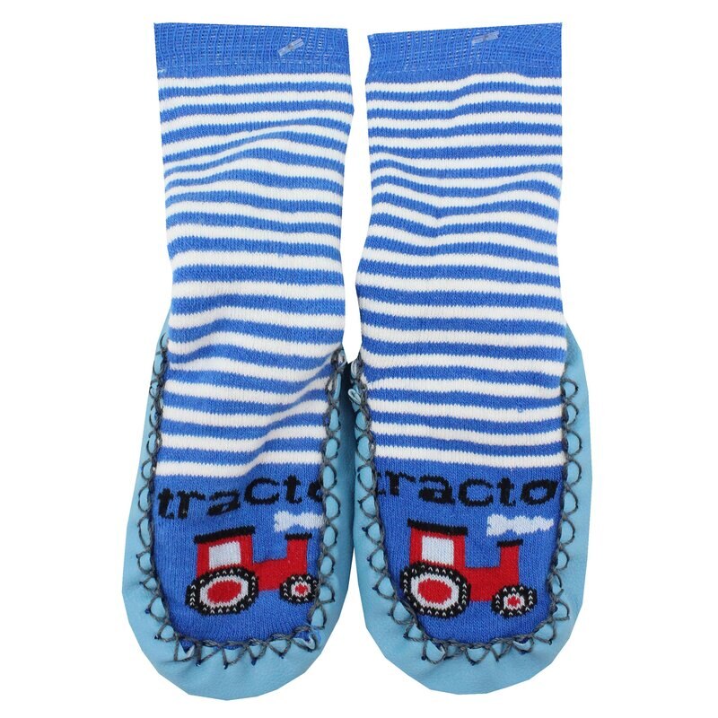 Mocasini, Tractor, albastri cu dungi 20-21
