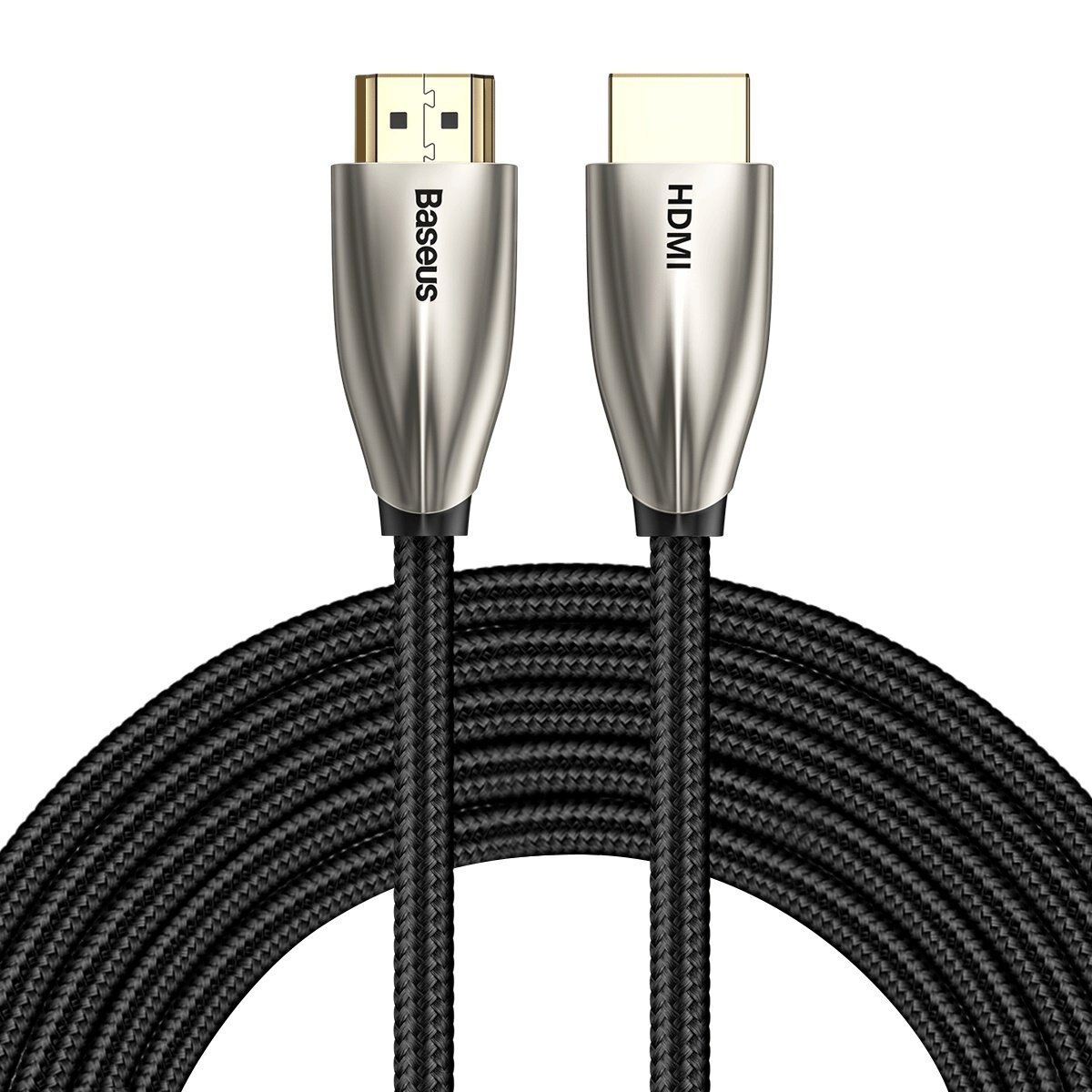 Cablu Baseus, CADSP-D01,HDMI-HDMI 2.0, Rezolutie 4K 60Hz, Conectori placati cu aur 24K, Lungime 5 m, Negru/Auriu, Tip snur