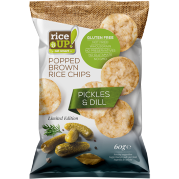 Chips din orez cu muraturi si marar RiceUP, 60 g Chips din orez cu muraturi si marar RiceUP, 60 g