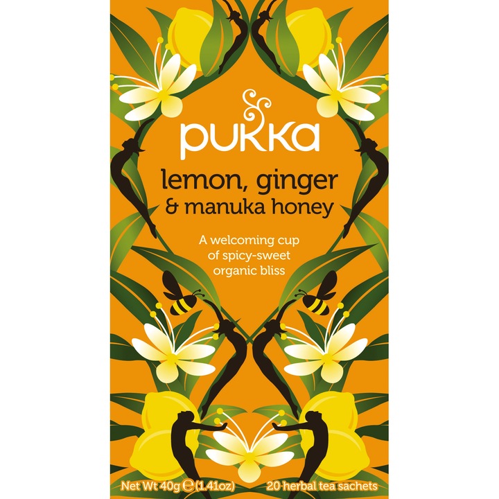 Pukka Infusion Tea, Lemon & Ginseng, 20 пакетчета чай, 40 g