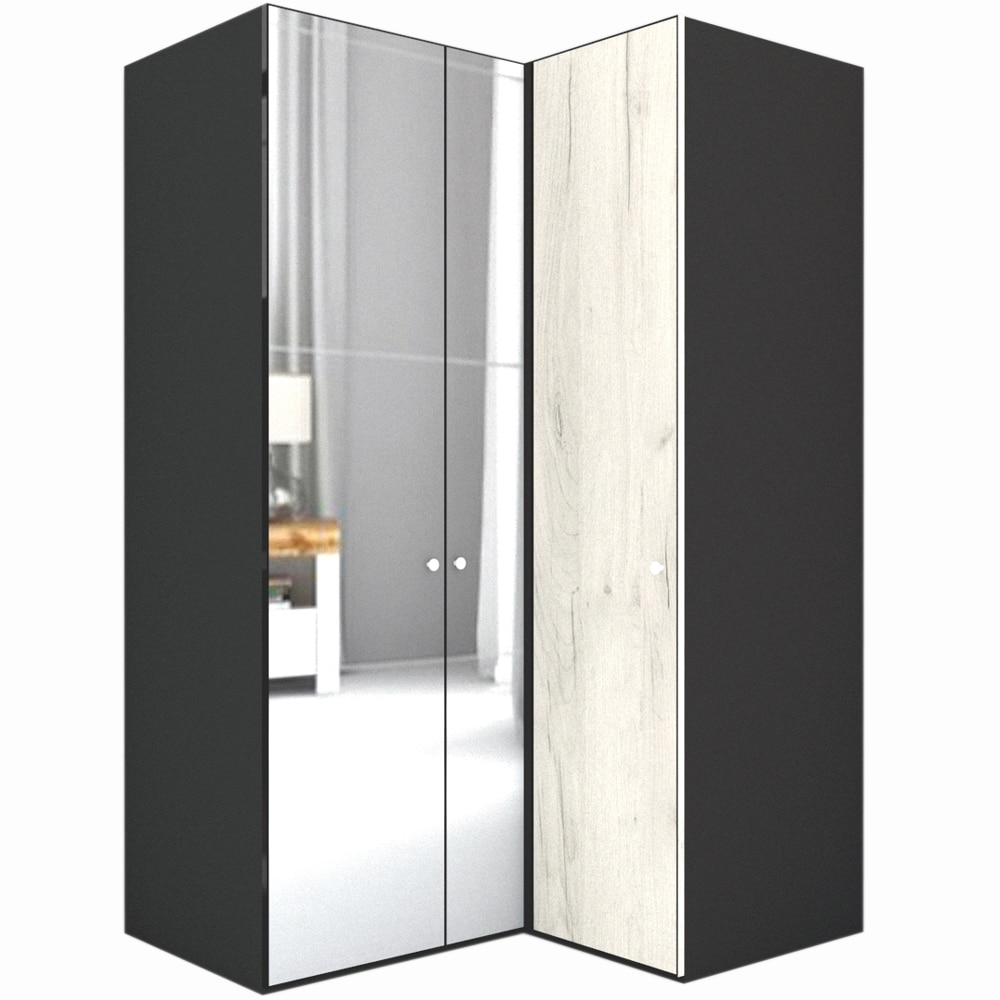 Dulap de Colt Genarom LEX Model B, Decor K001 O / Oglinda, 145-117 x 240 x 66 cm