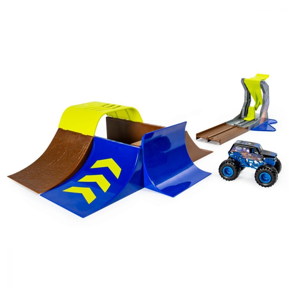 Set circuit cu rampa, punte de legatura, lansator si o masina, Dimensiuni ambalaj 38.1 x 7.62 x 30.48 cm