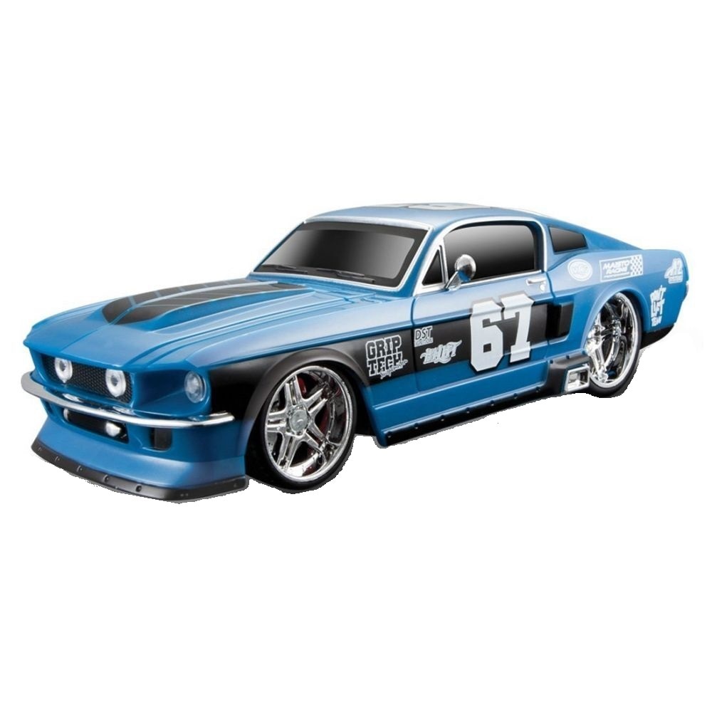 Masina albastra Ford Mustang cu design detaliat interior exterior, efecte luminoase si sonore, 24 x 10 x 11 cm , ATS