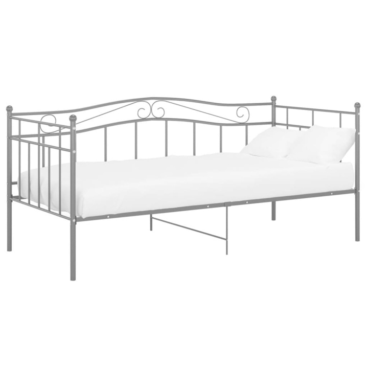 vidaXL szürke fém kanapéágy-keret 90 x 200 cm 14.9 kg 324781