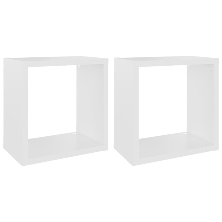 VidaXL 2 db fehér fali kockapolc 26 x 15 x 26 cm 807025
