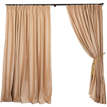 Set 2 draperii Hiko COMFY catifea crem 2x140x245cm, cu rejansa Set 2 draperii Hiko COMFY catifea crem 2x140x245cm, cu rejansa