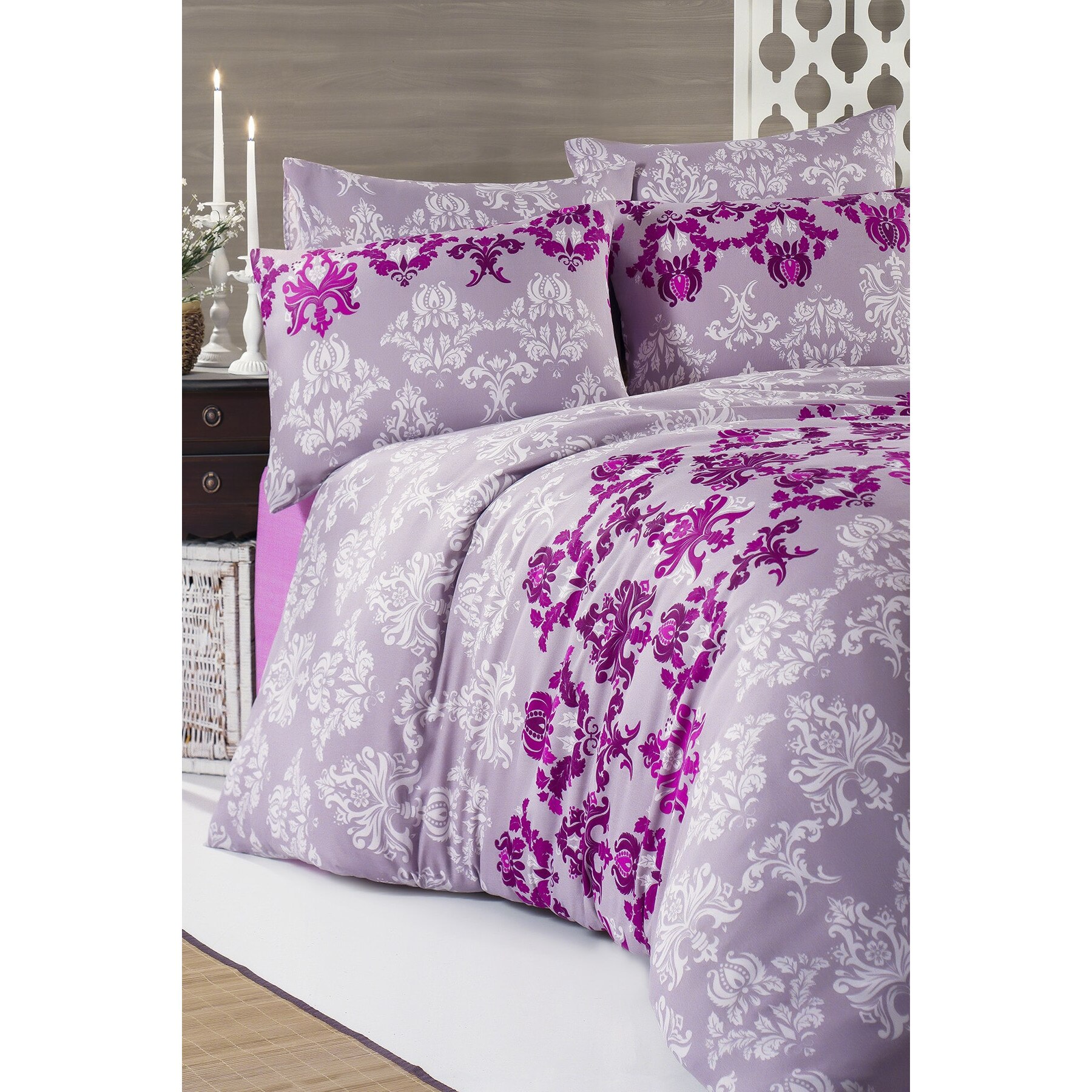 Set Lenjerie de Pat, 65% bumbac, 35% poliester, Love Caprice, 4 piese, 2 persoane