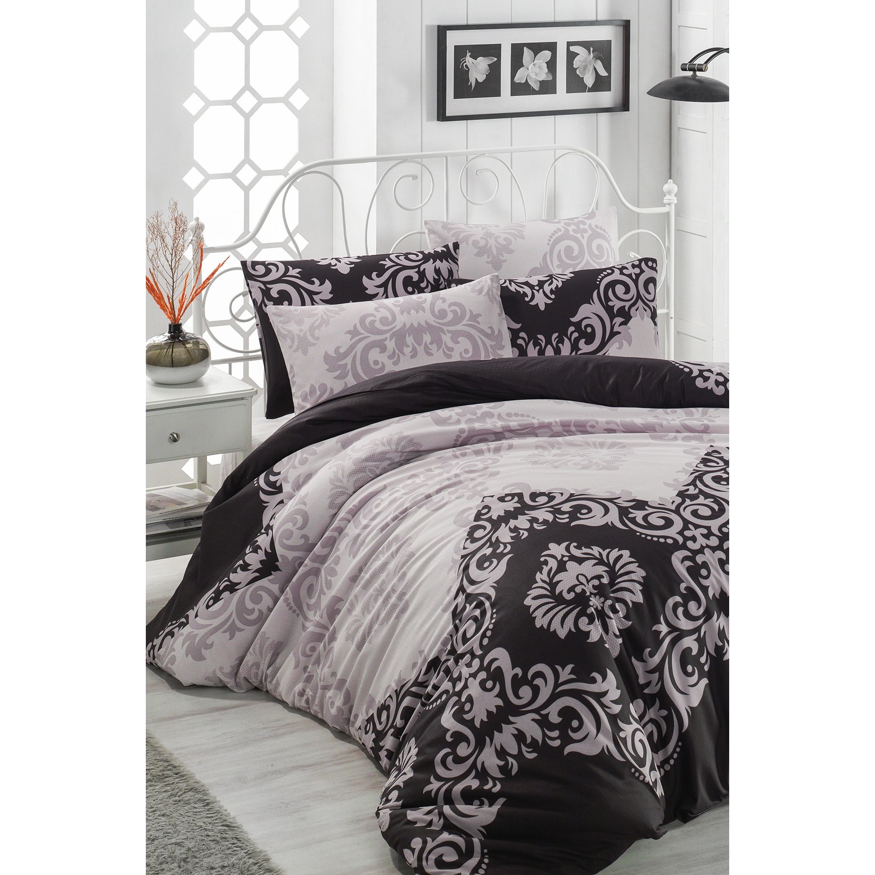 Set Lenjerie de Pat, 65% Bumbac, 35% Poliester, Love Pera, 4 piese, 2 persoane