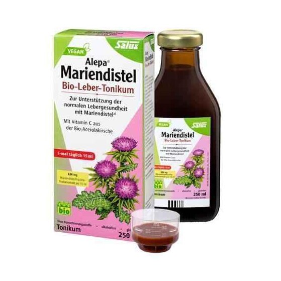 Vegan Salus Alepa Mariendistel Bio Leber Tonikum, tonic pentru ficat, 250 ml