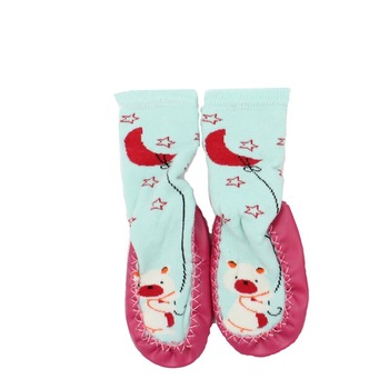 Mocasini, Ursulet alb cu luna rosie 20-21 Mocasini, Ursulet alb cu luna rosie 20-21