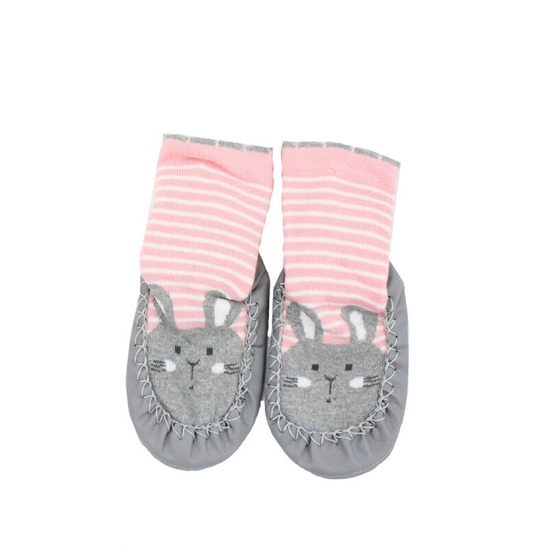 Mocasini, Iepuras gri, roz cu dungi albe