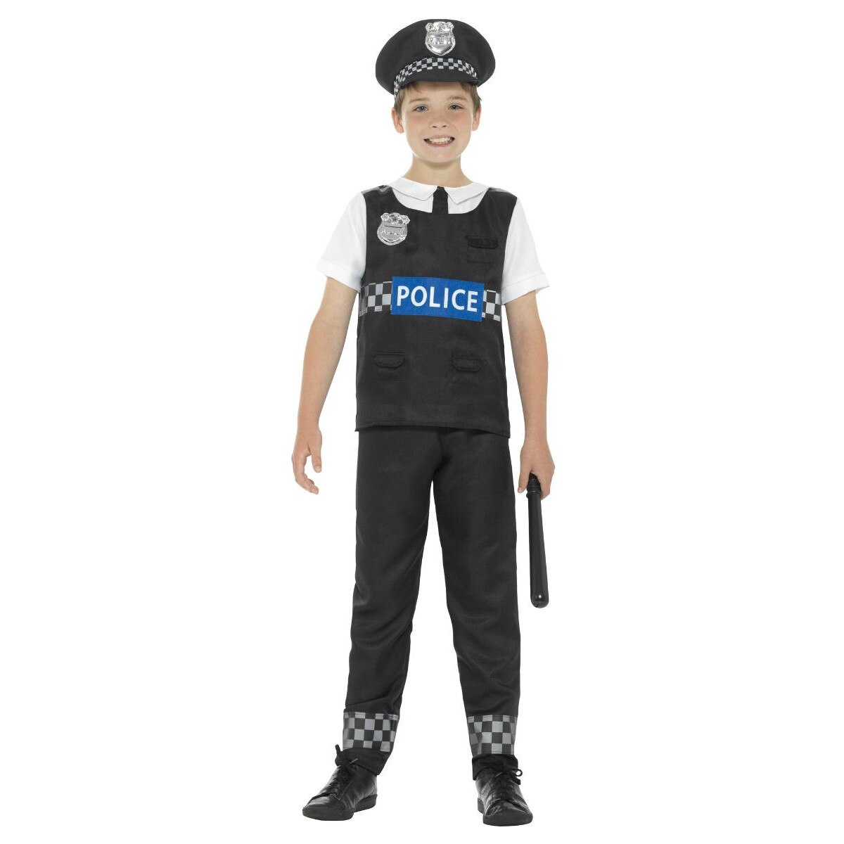 Costum carnaval copii Politist cu negru, 4-6ani