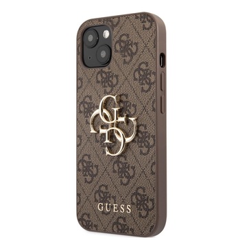 Husa Cover Guess Silicone Metal Logo pentru iPhone 13 Mini Brown Husa Cover Guess Silicone Metal Logo pentru iPhone 13 Mini Brown