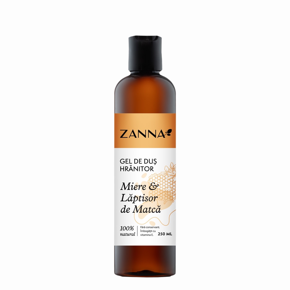 Gel de dus Hranitor cu Miere & Laptisor de Matca, 250ml Zanna