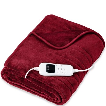 Patura Electrica 180x130 cm, 9 trepte de temperatura, Visiniu, Sinnlein Patura Electrica 180x130 cm, 9 trepte de temperatura, Visiniu, Sinnlein