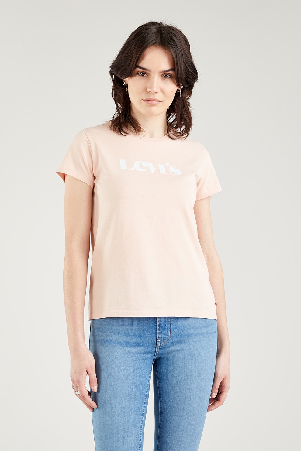 Levi's, Tricou regular fit din bumbac, Roz pal