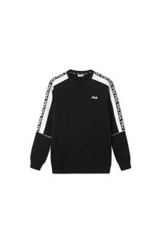 Hanorac Fila, MEN TEOM crew sweat, Bumbac, XL, Negru Hanorac Fila, MEN TEOM crew sweat, Bumbac, XL, Negru